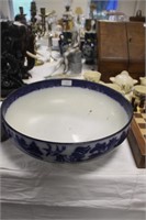 Large Doulton Willow pattern bowl. A/F