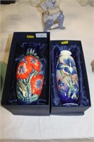 Two Old Tupton ware vases, boxed