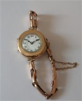 Ladies 9ct Gold Watch with solid gold 9ct band