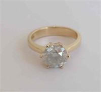 14ct Yellow Gold Diamond solitaire ring