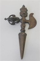 Tibetan ritual bronze dagger 16.5cm