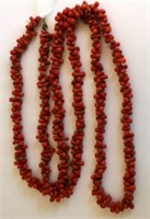 Strand of coral beads 43cm L
