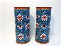 Fine pair antique Chinese cloisonne vases