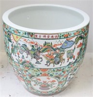 Chinese large Famille Verte porcelain fish bowl