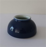 Chinese monochrome blue glazed water pot