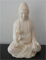 Meiji Japanese carved ivory seated Buddha