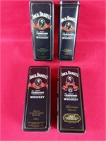 Four Collectible Jack Daniel's Tins
