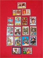 Seventeen Vintage Football Cards