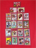 Nineteen Vintage Football Cards
