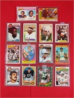 Fourteen Vintage Football Cards