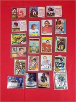 Fifteen Vintage and Four Autographed Football Card