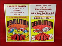 Two County Fair Demolition Derby Posters