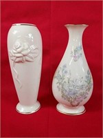 Two Lenox Floral Vases