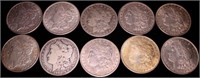 Coins - 10 Morgan Silver Dollars - one lot