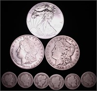 Coins - 1882 CC Morgan,  2014 Silver Eagle,