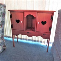 Handmade Shelf w/Heart Cutouts