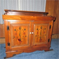 Wood Cabinet with Stereo & Asst