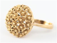 18K DOME FLORAL FASHION RING