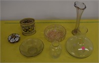 Glass Paper Weight, Pen Holder, vases