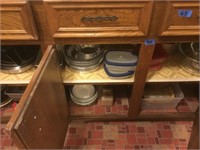 3 Cabinets of Cookware/Bakeware