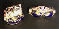 Royal Crown Derby Frog and Crab Figurines