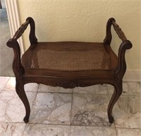Single Seat Bench with Cane Seat