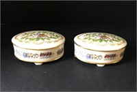 Pair of Lenox China Christmas Boxes