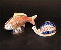 Royal Crown Derby Fish & Snail Figurines