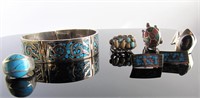 Six Southwest Silver Jewelry Items, Taxco