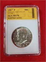 MS70 1967-P Kennedy Silver Half Dollar