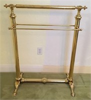 Brass Quilt Rack w/ Weighted Cast Iron Base