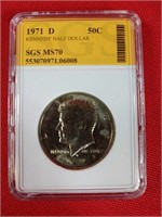MS70 1971-D Kennedy Half Dollar