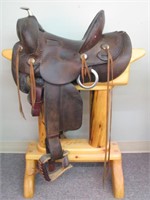 Antique Western Saddle, Miles City Coggshall