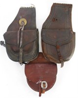 Group of Leather Western Saddle Bags