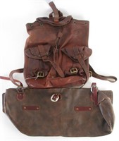 Leather Rucksack and Bag