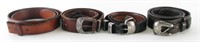 Four Leather Belts