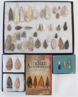 Collection of Cased Arrowheads and Points