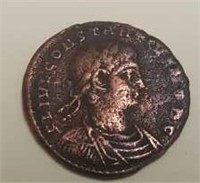 Ancient Bronze Constantius II Roman Coin