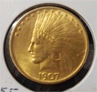 1907 Ten Dollar Gold Indian Head