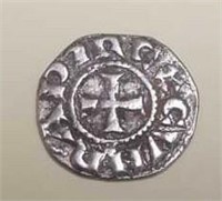 Ancient Silver Denaro Genoe, Italy Coin