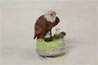 Eagle with Babies Music Box