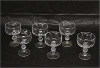 Lot of 6 Clear Champagne / Sherbet Dishes