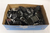 Box Lot of Used Phones & Chargers