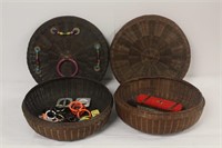 Lot of 2 Sewing Baskets with Contents