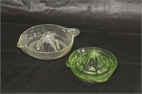 Lot of 2 Vintage Glass Juicers