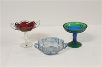 Vintage Glass Compotes & Bowl