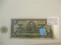 1 Billet de 1 Dollar du Canada de 1937