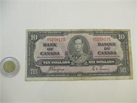 1 Billet de 10 Dollars du Canada de 1937