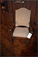 Nice Old Wood Rocking Chair, padded seat