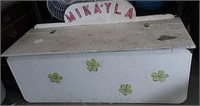 White Wood Toy Chest
